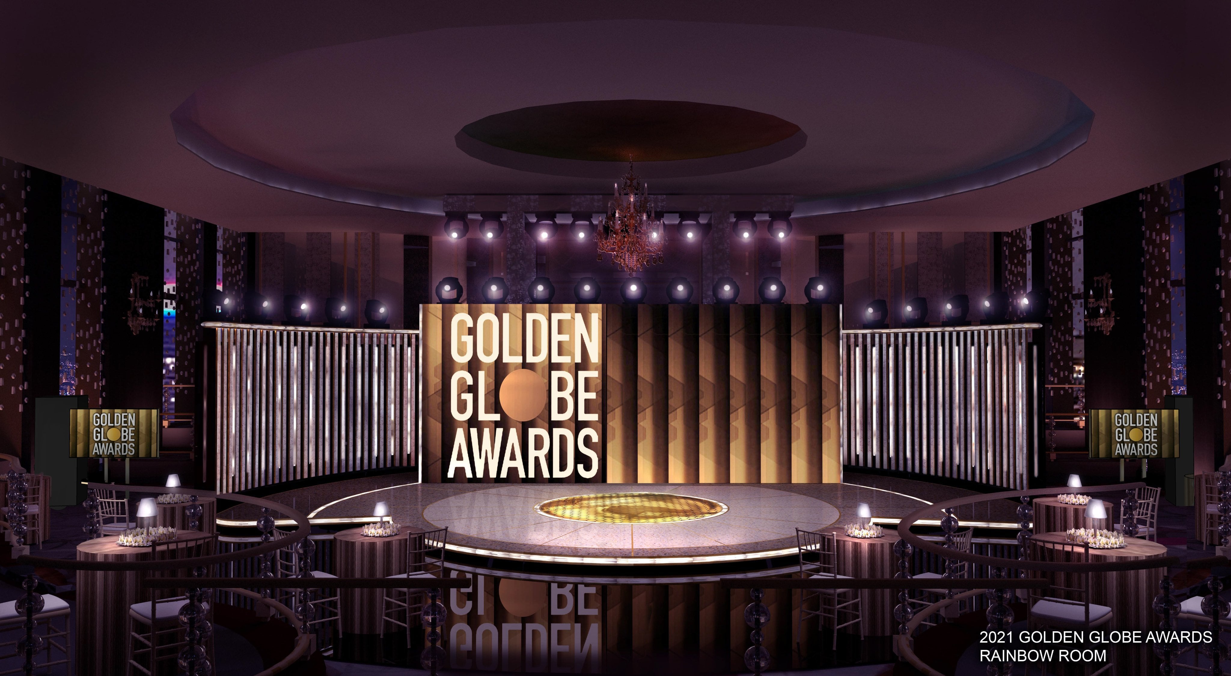 Escenario Globos de Oro 2021