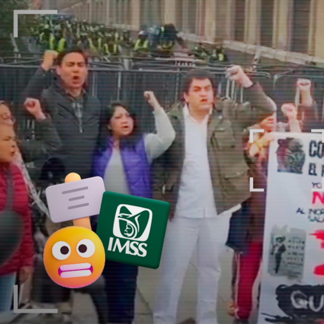 Trabajadores del IMSS llevan sus reclamos a Palacio Nacional; exigen aumento salarial