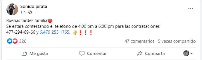 Contrataciones para Sonido Pirata