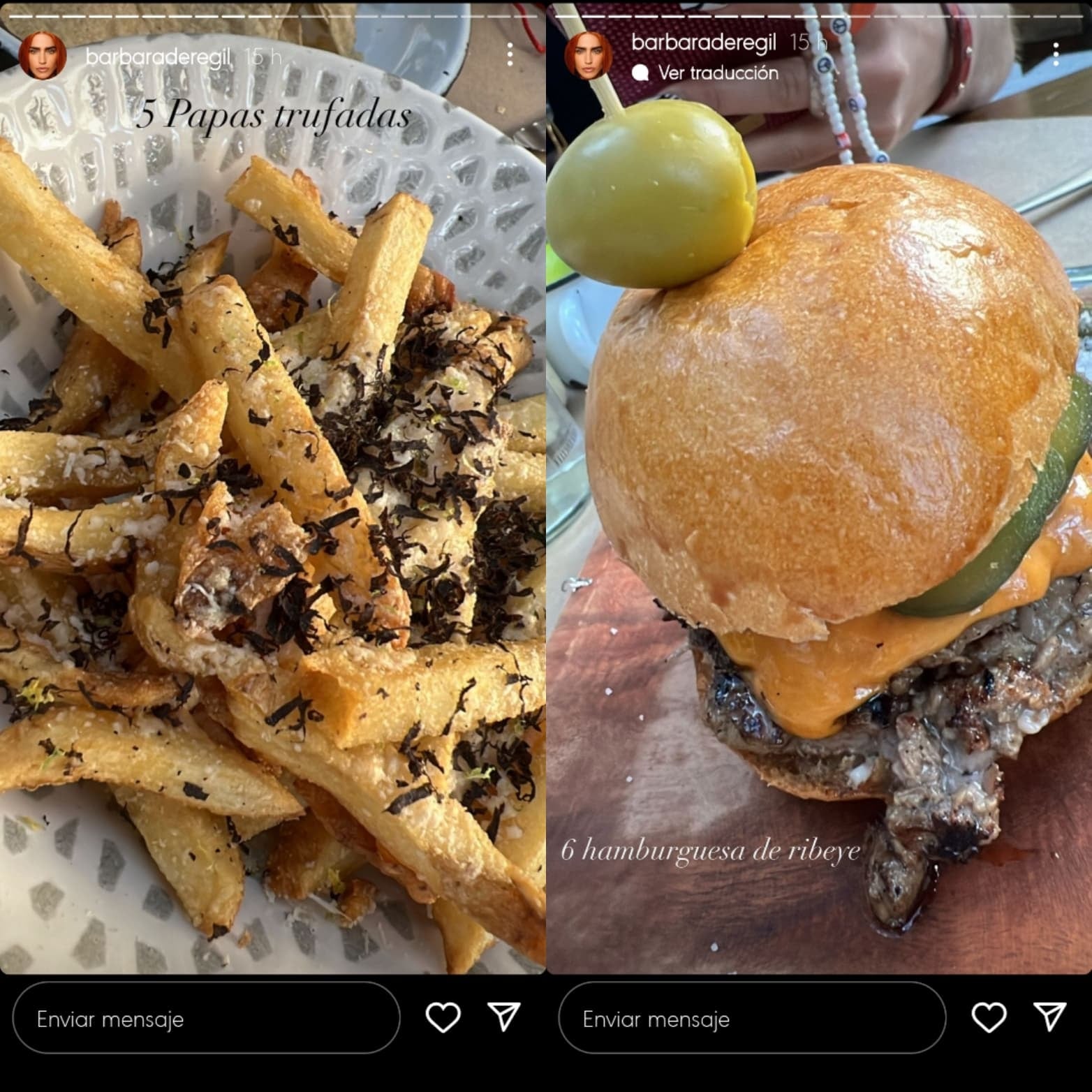 Bárbara de Regil comparte todo lo que consume en una comida.