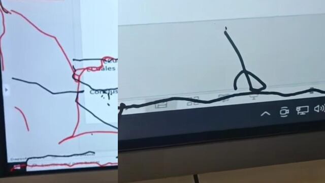 pizarrón termina todo rayado