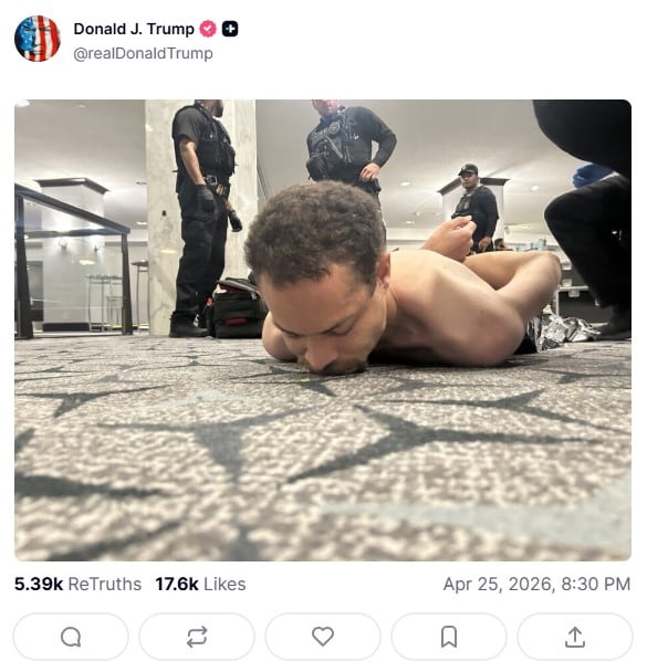 Trump difunde fotos del presunto atacante del Washington Hilton