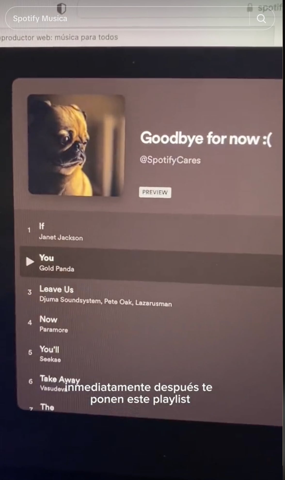 ¿Qué pasa si cancelas la suscripción de Spotify? Él nos revela la triste despedida