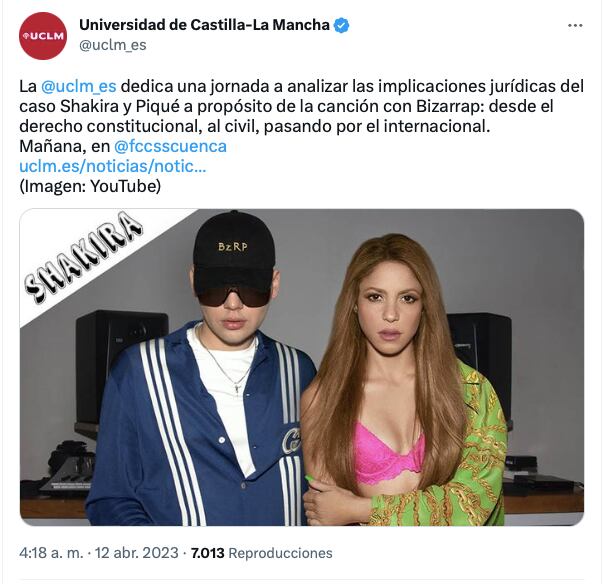 A Clara Chía no le gusta: Gerard Piqué y Shakira inspiran a una universidad