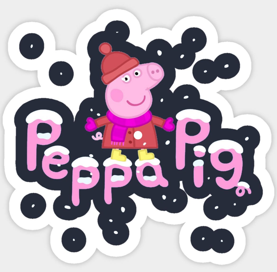 Peppa Pig invernal en sticker