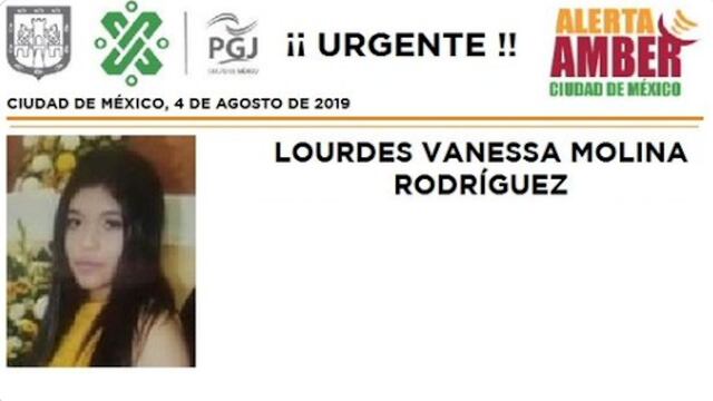 Lourdes Vanessa Molina Rodríguez tiene 15 años