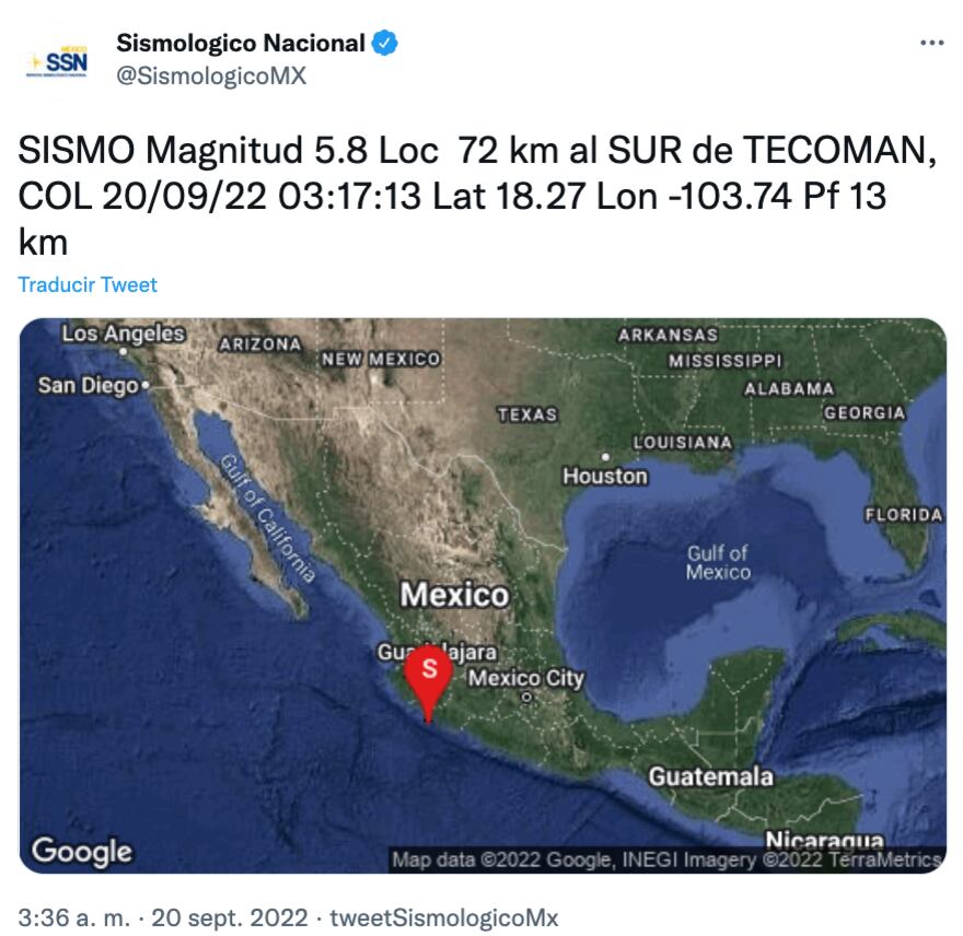 Sismo en Colima