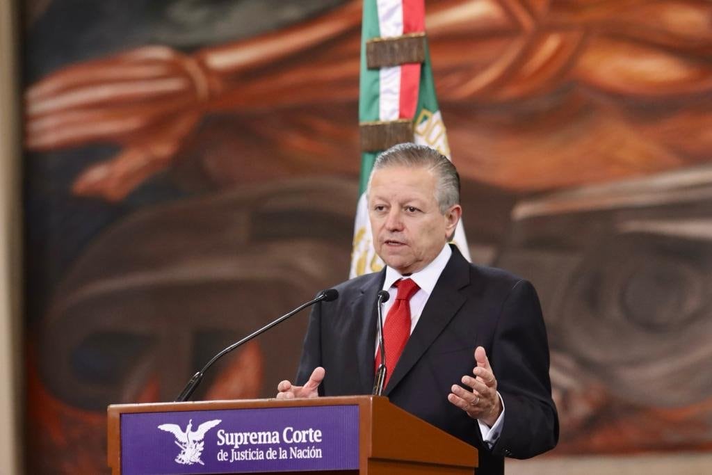 Arturo Zaldívar, presidente de la Suprema Corte, en conferencia de prensa del Consejo de la Judicatura Federal