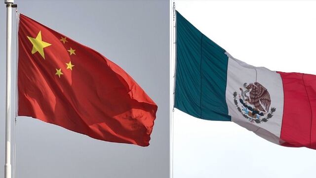 Banderas de China y México