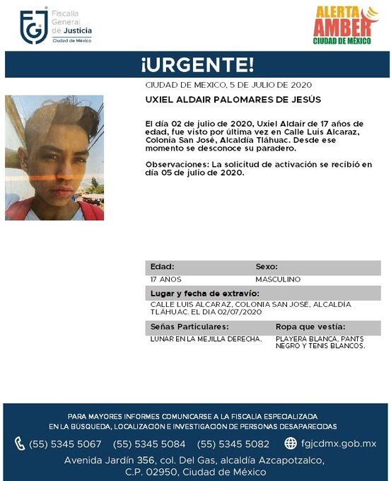 Ficha de búsqueda de Uxiel.