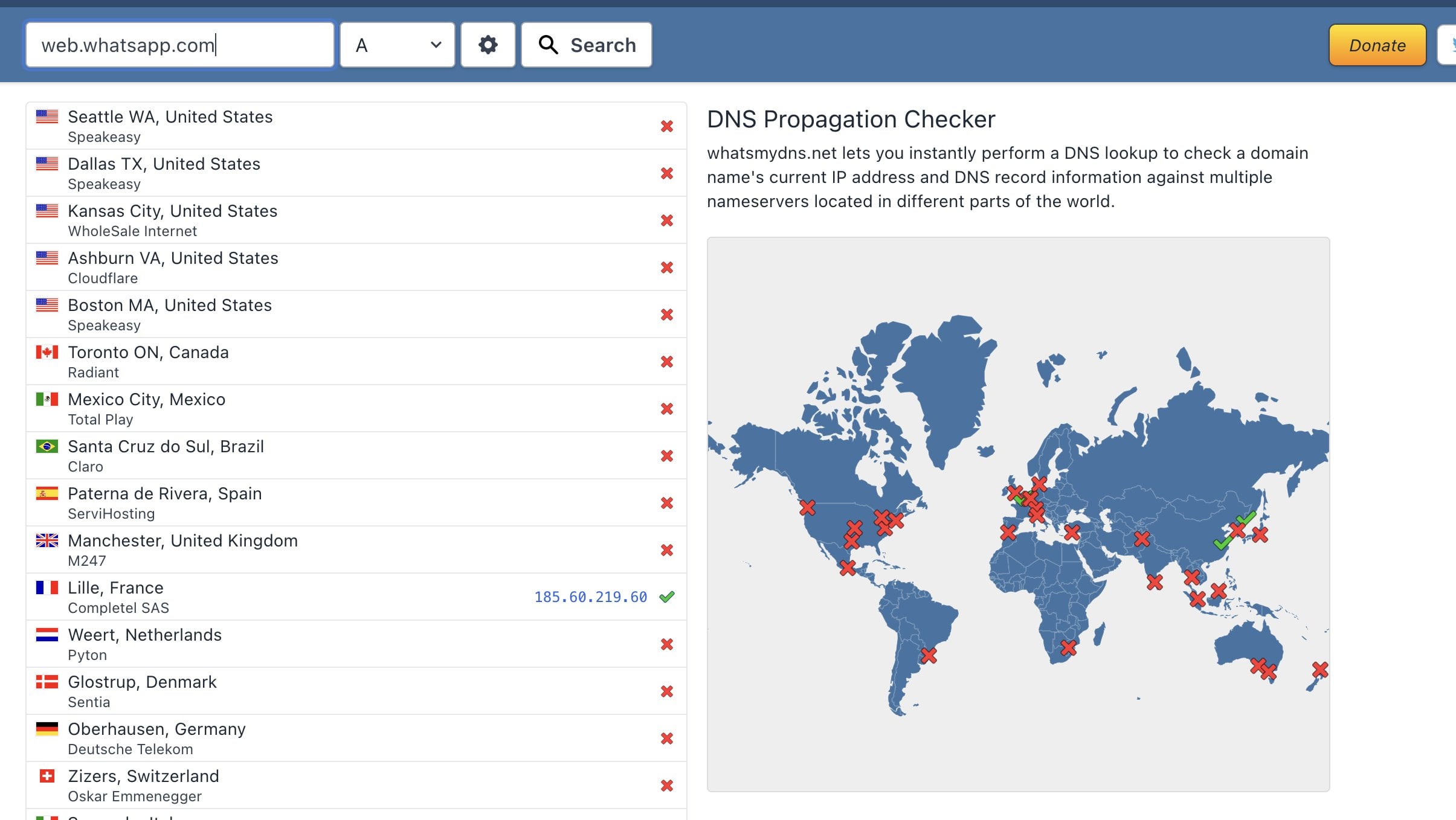 WhatsApp falla y solo Francia se salva de la caída.