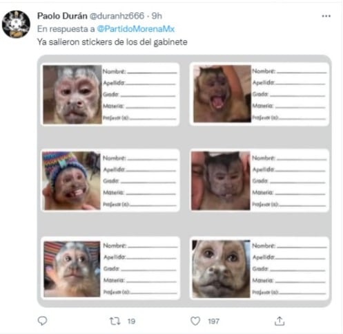 Morena lanza etiquetas de AMLO para el regreso a clases