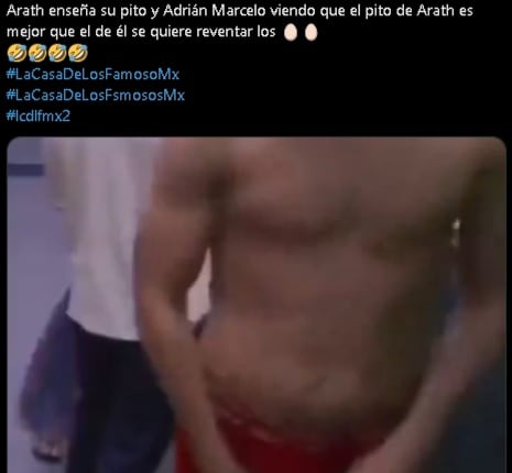Meme de Arath de la Torre contra Adrián Marcelo de La Casa de los Famosos México 2024.