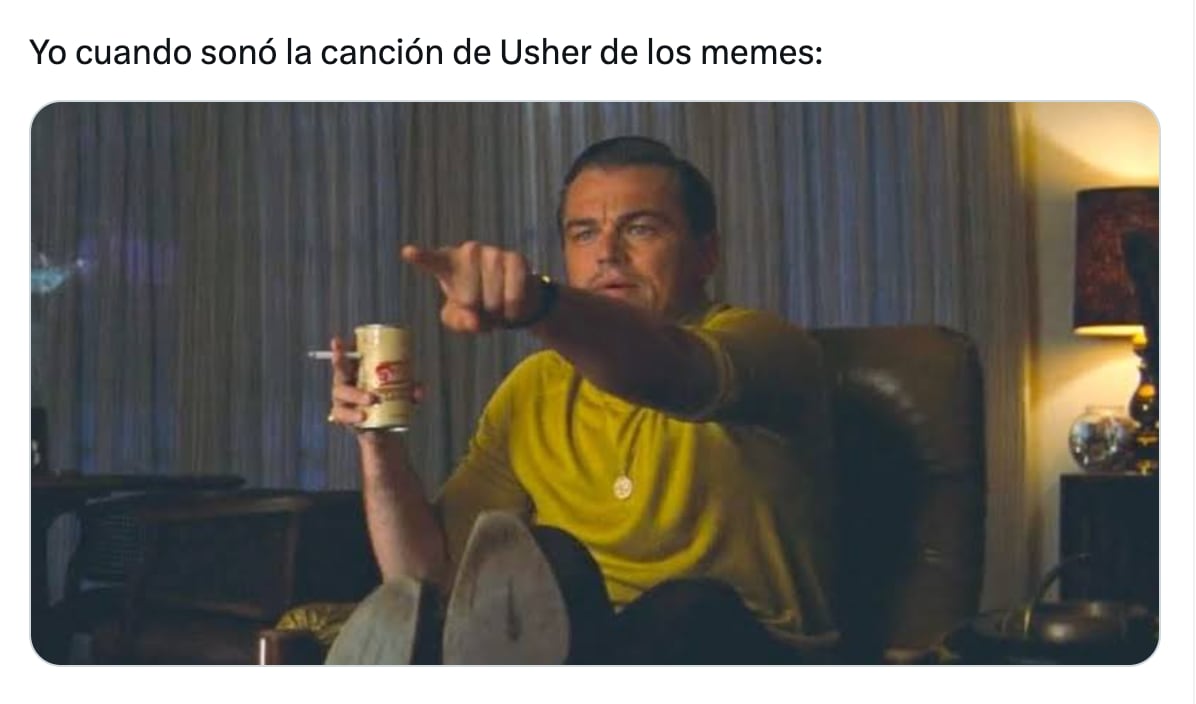 Meme de Usher en el show de medio tiempo del Super Bowl 2024