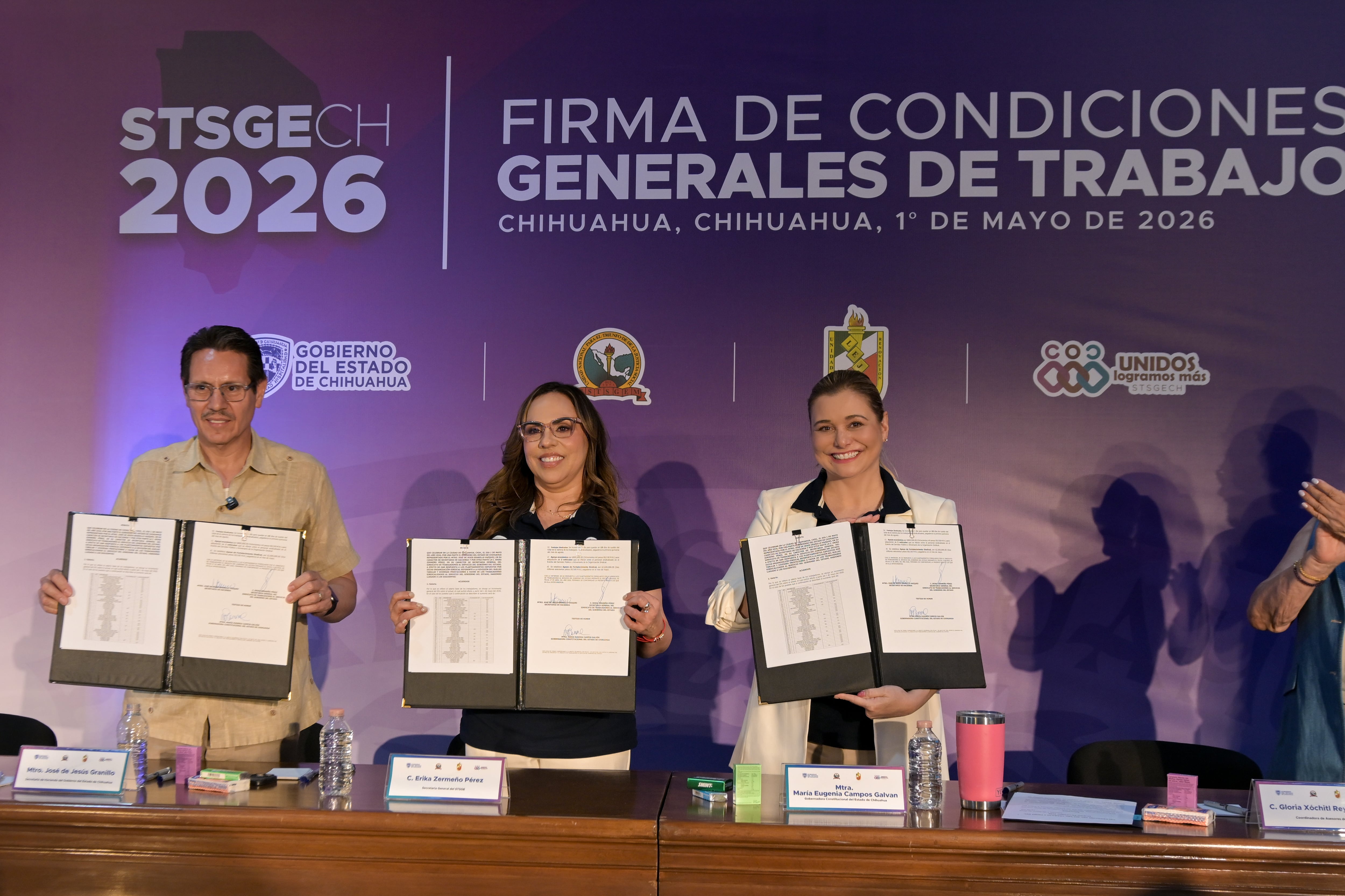 Maru Campos anuncia aumento salarial de 6% para trabajadores sindicalizados.
