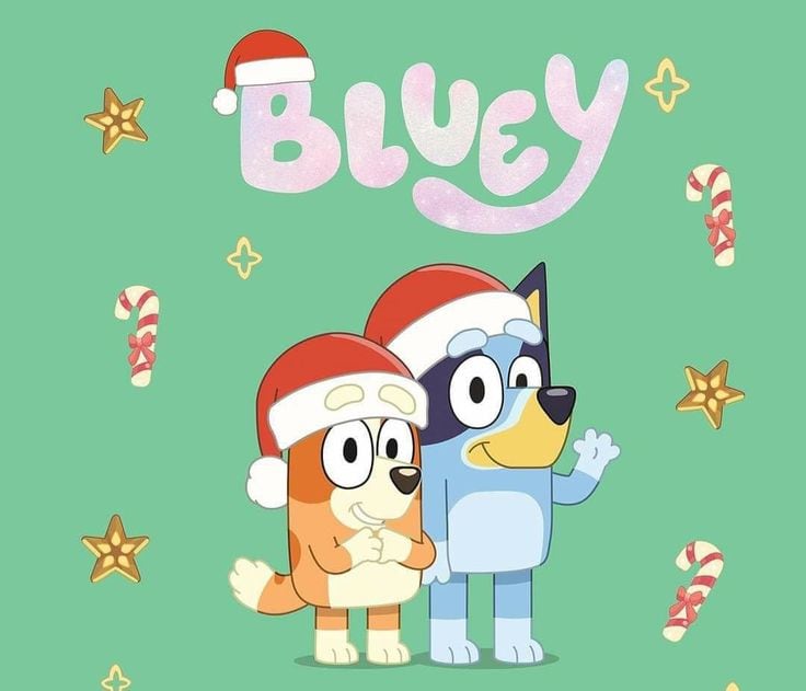 7 tarjetas navideñas de Bluey para imprimir y regalar en Navidad