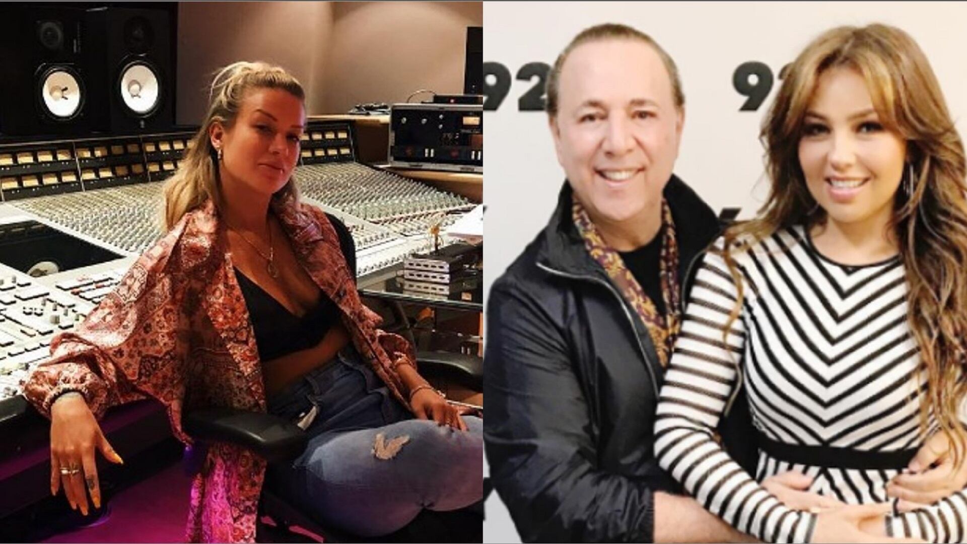 Leslie Shaw, Tommy Mottola y Thalía