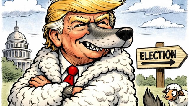 Donald Trump y el fascismo. Foto hecha con IA: José Cureño