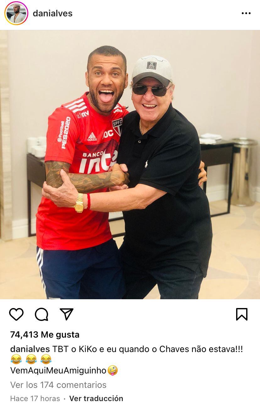Dani Alves y Quico (Foto: Instagram)