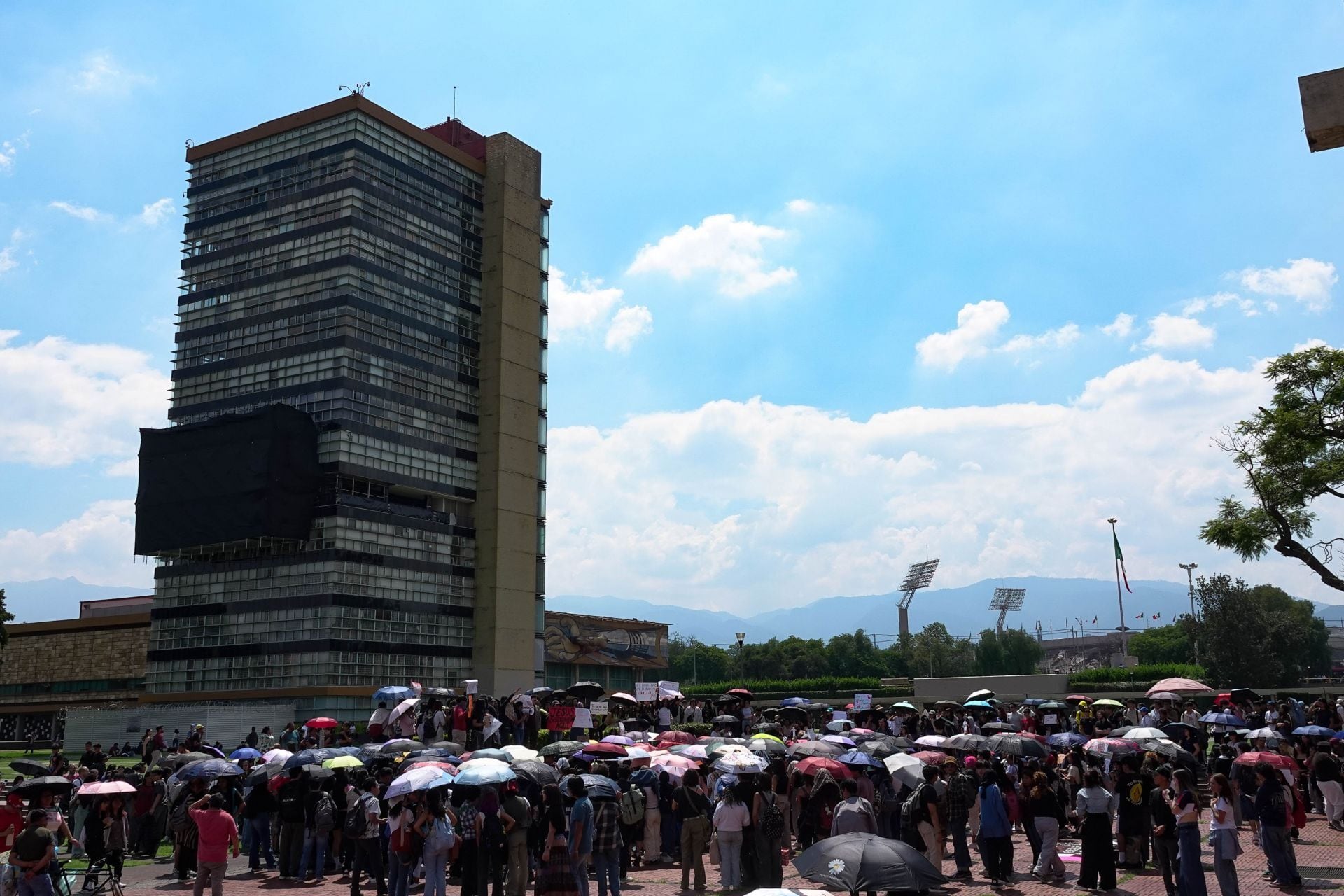 Protesta de estudiantes en la UNAM