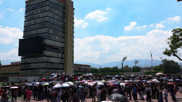 Protesta de estudiantes en la UNAM