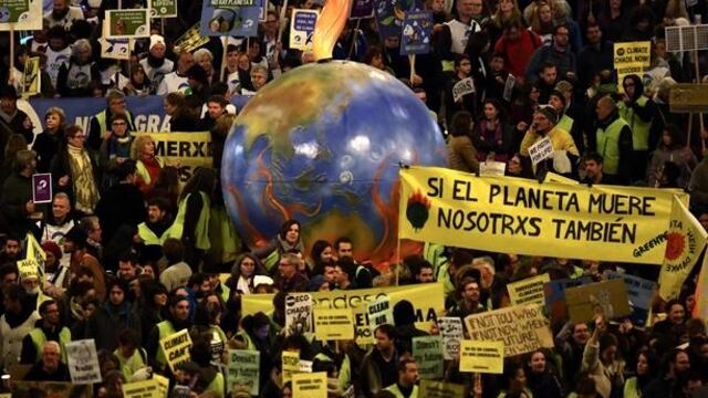 Protesta en España por cambio climático/AFP
