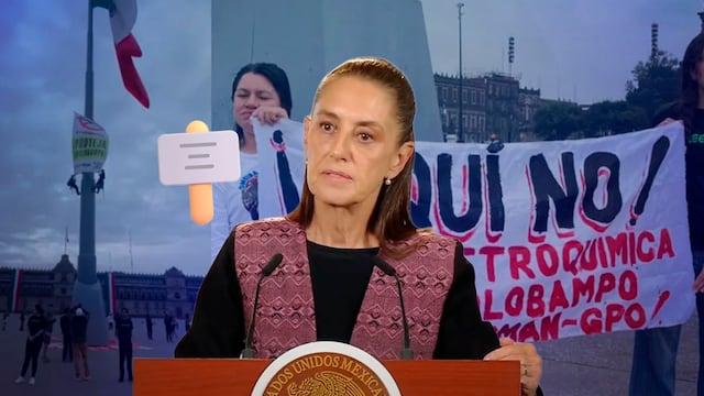 Sheinbaum reacciona a protesta de Greenpeace contra planta de amoniaco en Topolobampo