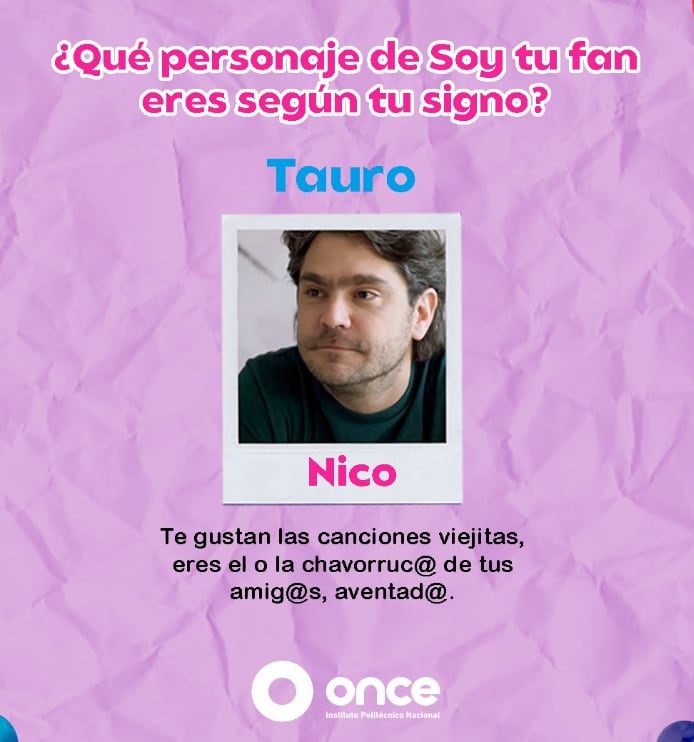 Personaje de 'Soy tu fan' según signo zodiacal