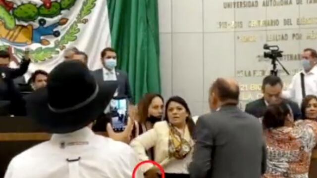 Úrsula Patricia Salazar Mojica, sobrina de AMLO, se roba teléfono de diputado: VIDEO
