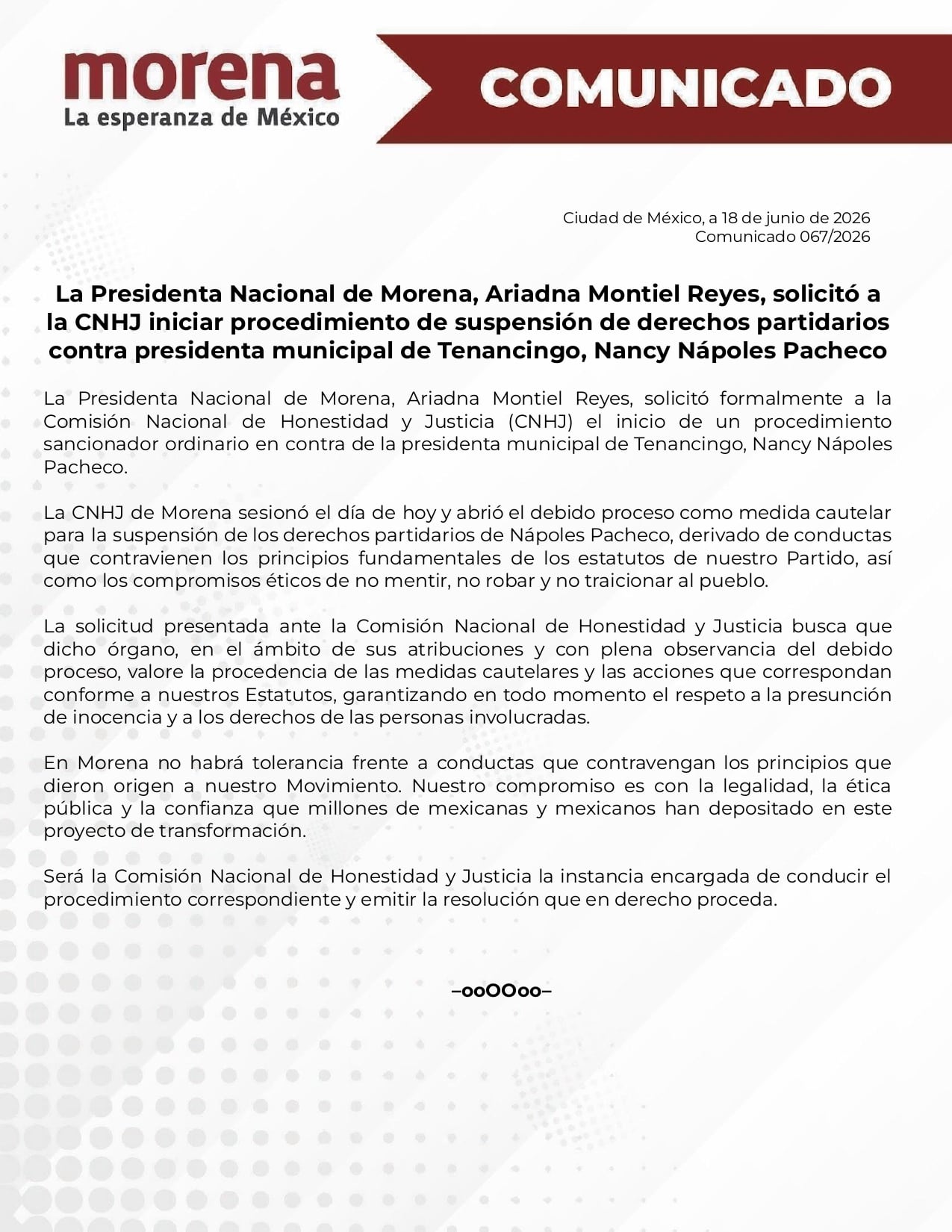 Ariadna Montiel solicita sanción contra Nancy Nápoles tras acusaciones de autosecuestro