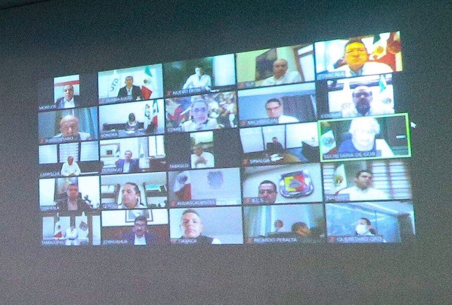 En la videoconferencia participaron gobernadores y secretarios de estado.