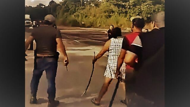 Los sujetos, armados con palos y machetes, fueron replegados a tiros