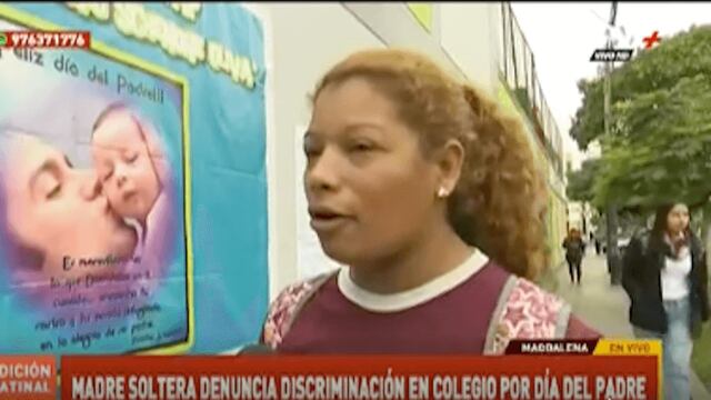 Madre soltera en celebración del Día del Padre.