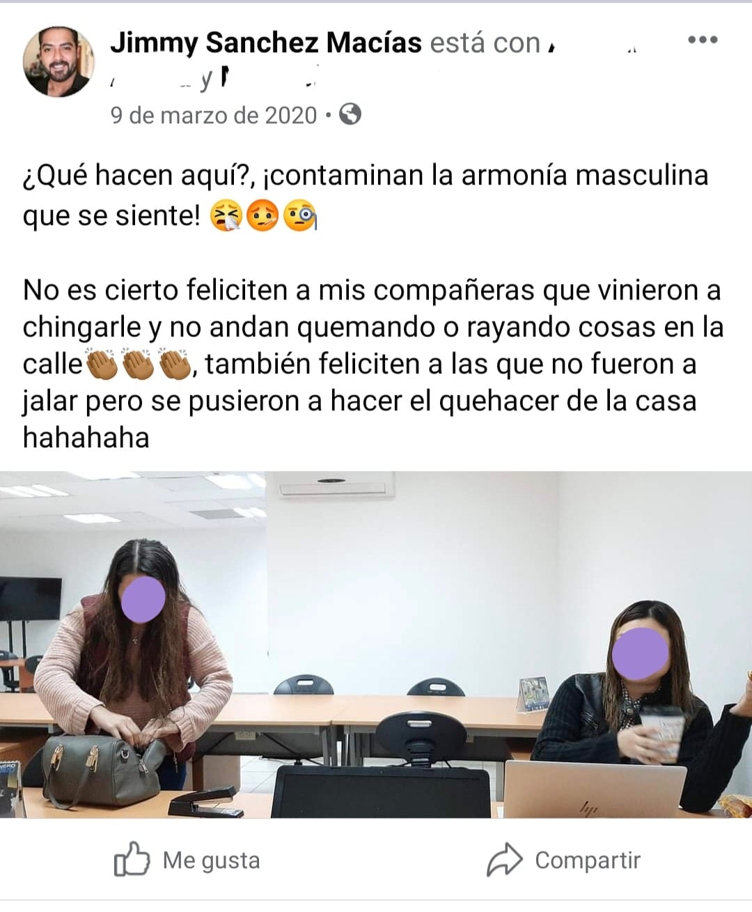 Comentario en Facebook.