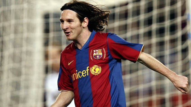 Lionel Messi en sus primeros años con el equipo estelar.