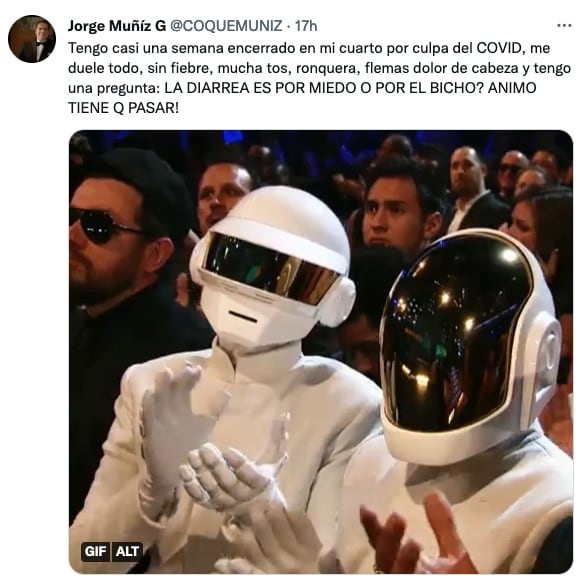 Coque Muñiz se burla de su contagio de Covid-19.