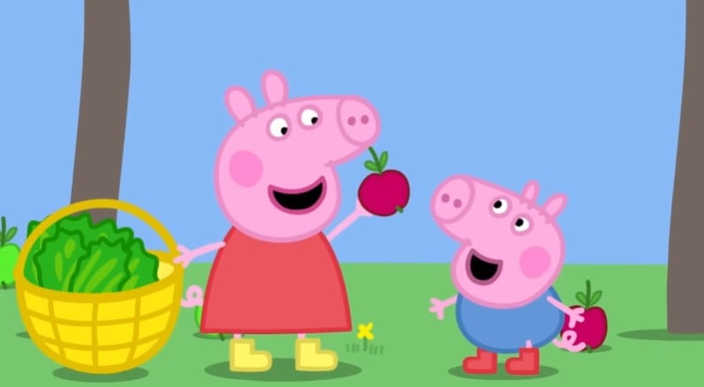 Búsqueda de frutas y verduras con Peppa Pig