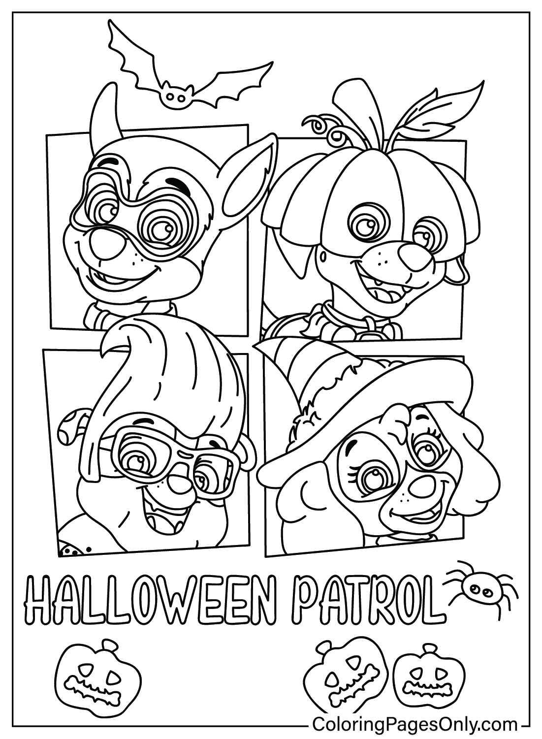 Dibujos de Paw Patrol Halloween