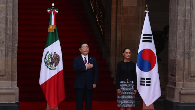 Claudia Sheinbaum, presidenta constitucional de los Estados Unidos Mexicanos, recibió a Lee Jae-myung, presidente de Corea del Sur