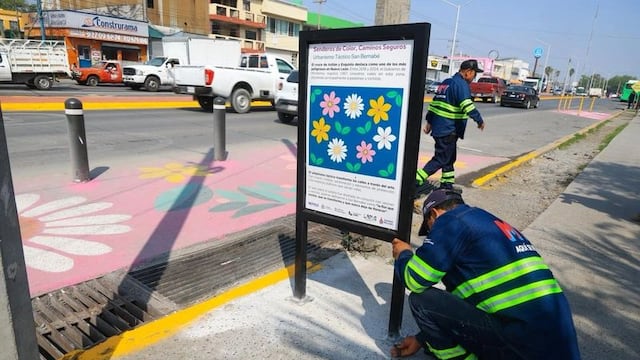 Monterrey intervino el cruce de Aztlán y Esquisto para mejorar la seguridad vial.