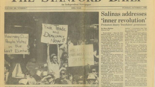 Claudia protestaba en EEUU contra Salinas en 1991, ¿y los otros qué hacían?