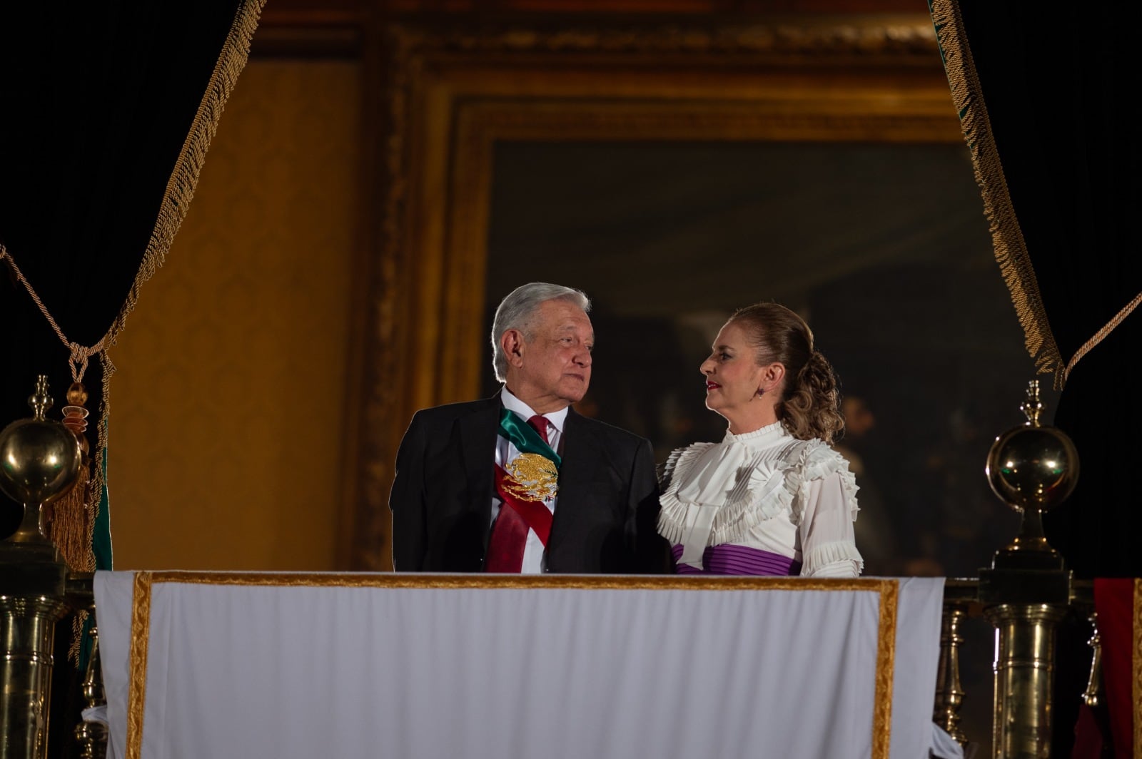 Vestido de Beatriz Gutiérrez Müller en el Grito de Independencia 2023