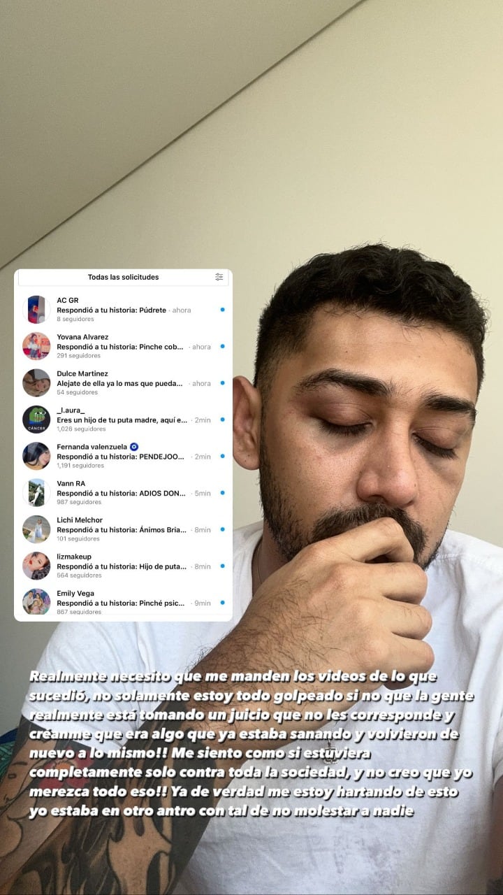 Brian Villegas asegura que no golpeó a Yeri Mua.