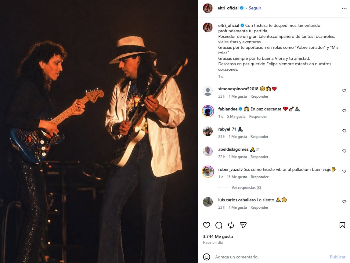 Muere Felipe Souza, músico emblemático que tocó con El Tri y El Haragán