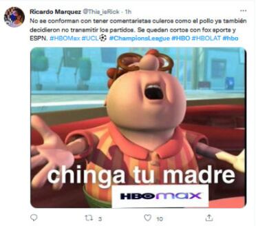 Meme HBO Max, Champions League