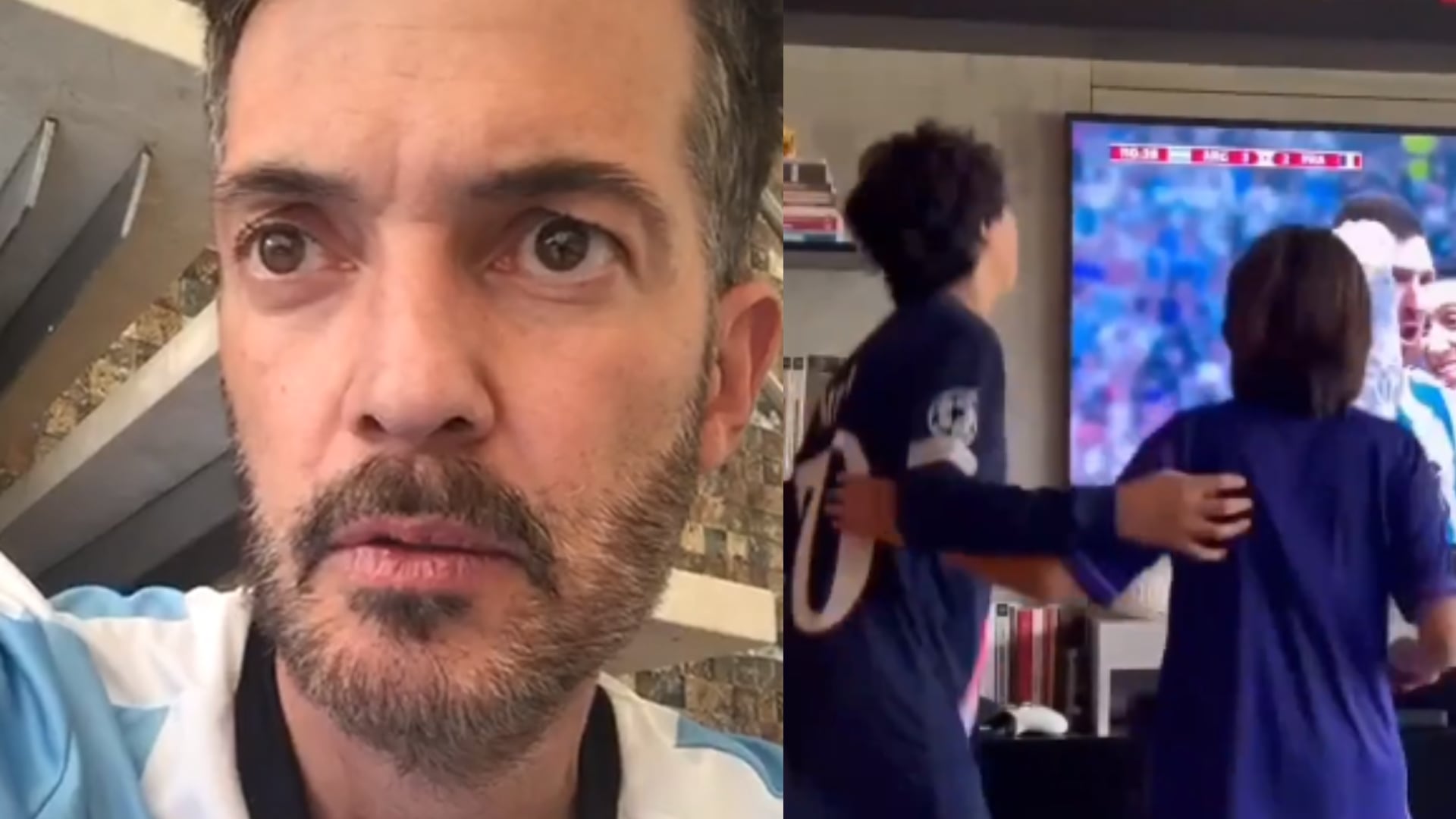Fernando del Solar: Sus hijos con Ingrid Coronado celebran el triunfo de Argentina.