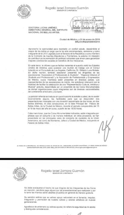 Revelan peticiones de Morena para homenaje de Naasón Joaquín en Bellas Artes