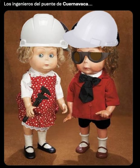 Meme de puente en Paseo Ribereño en Cuernavaca.