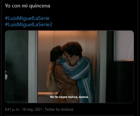 Meme sobre el beso de Erika y Luis Miguel.