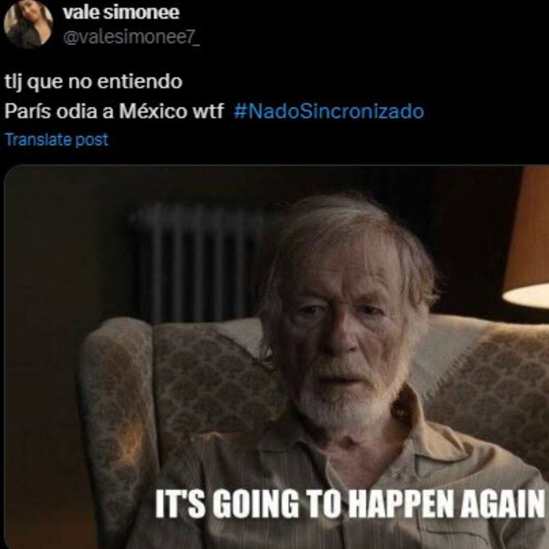Meme de México en natación artística.